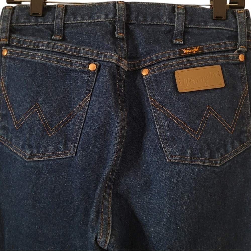 Wrangler Vintage Dark Wash 100% Cotton Boot Cut Jeans - Picture 6 of 7
